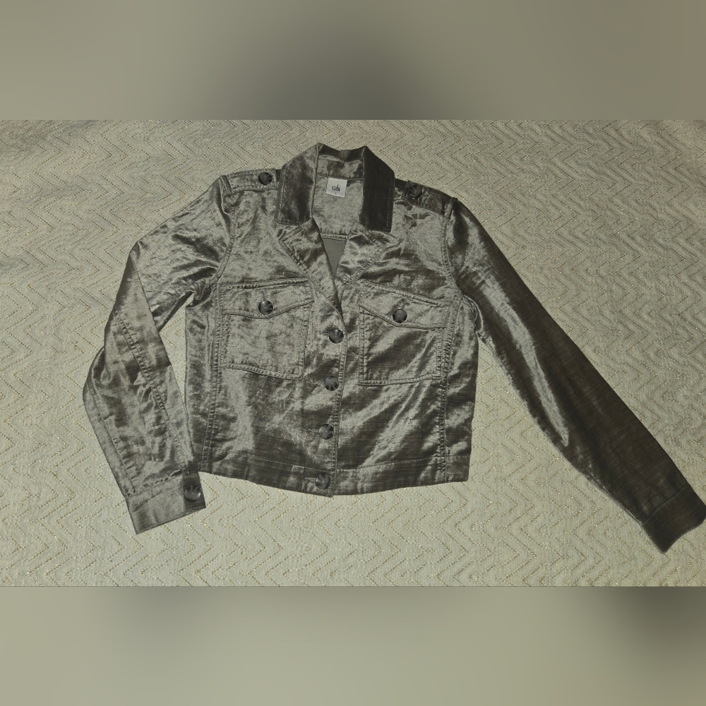 CAbi Women's Silver Metallic Blazer